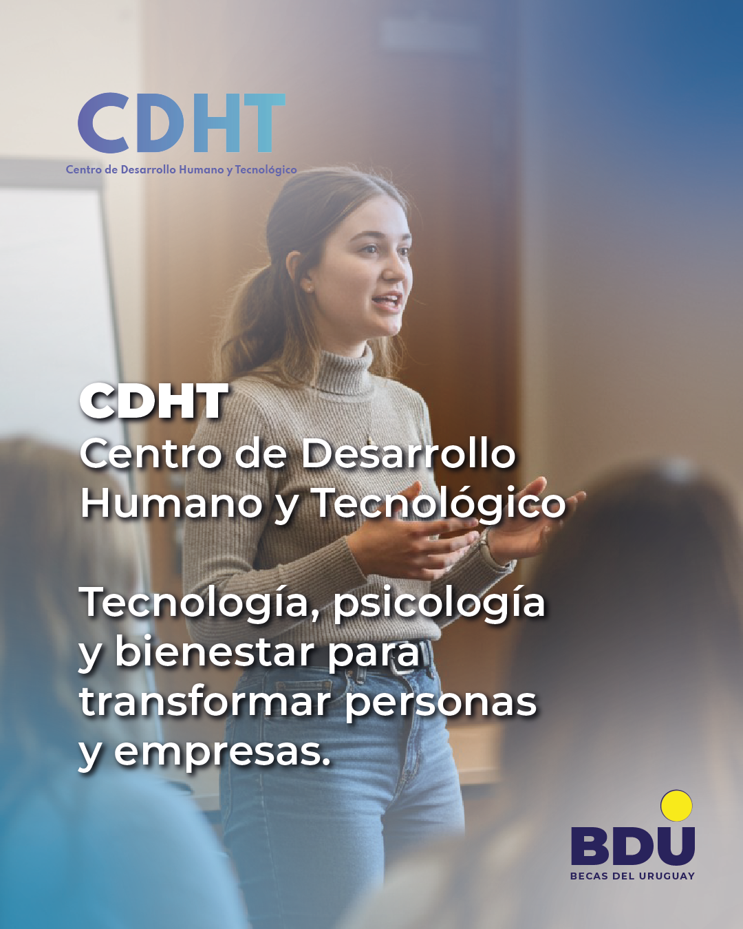 Logo de la alianza CDHT en Becas del Uruguay