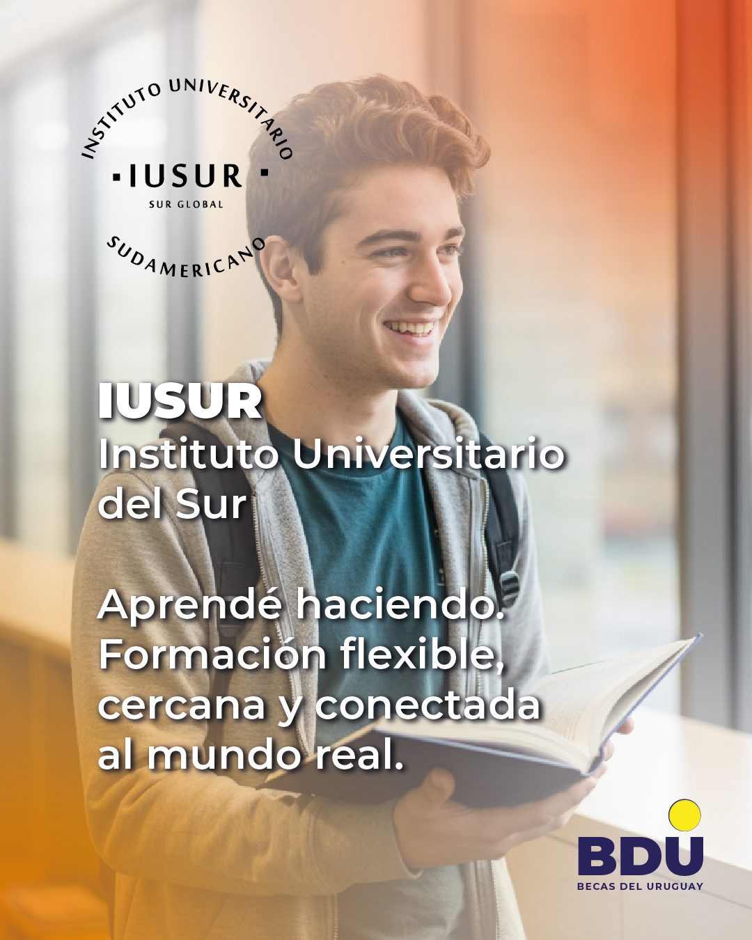 Logo de la alianza IUSUR en Becas del Uruguay